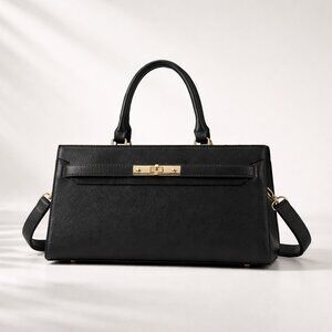 Black Top Handle Satchel